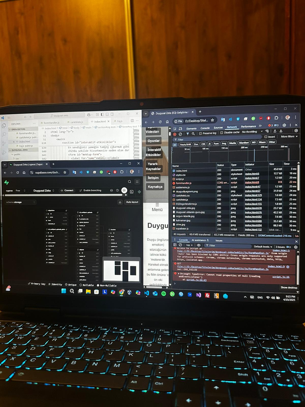 Web Teknolojileri Çalışması